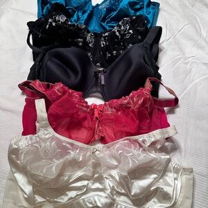 Elegant Elomi Women's Lace Intimates Set - Black, Blue, Red, White, Teal